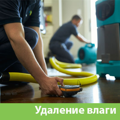 Удаление влаги после потопа в Твери